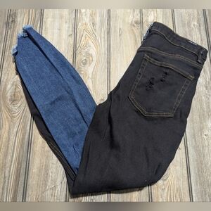 Almost Famous size 3 jeans in black/white with tapered ankle